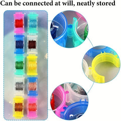100pcs Sewing Bobbin Clips Thread Holder Organizers Multicolor Craft Accessory