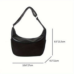 Vintage Style Tote Bag Large Capacity Solid Crossbody Bag