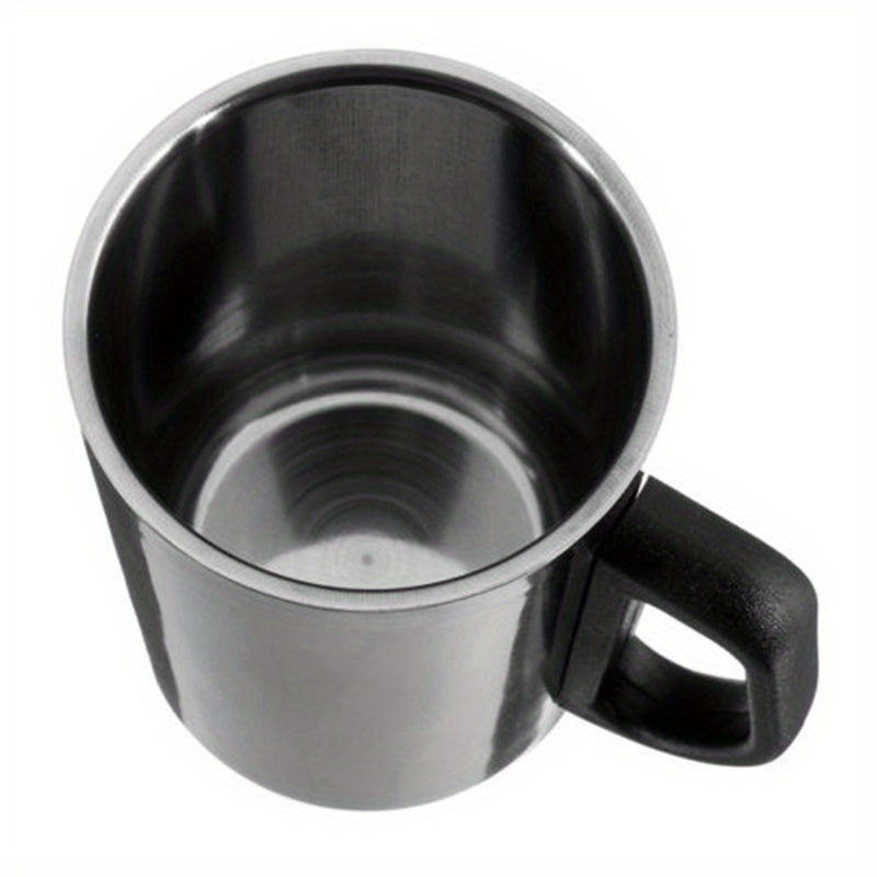 Stainless Steel Insulated Travel Mug with Lid Handle Camping RV Office Gift