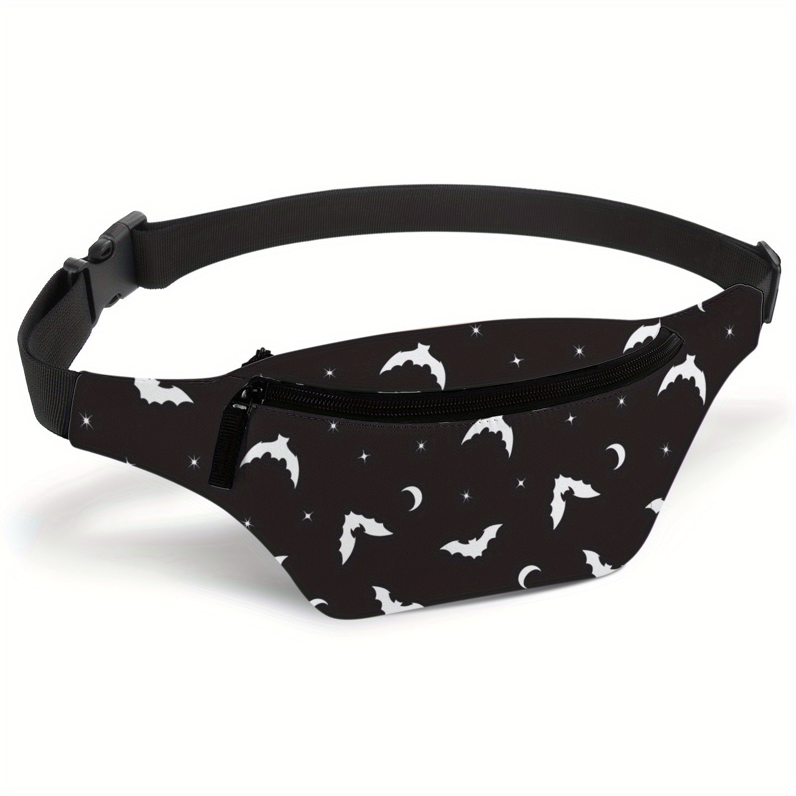 Halloween Bat Print Waist Bag for Outdoor Running