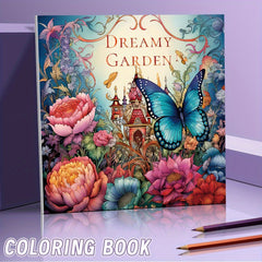 Dreamy Garden Adult Coloring Book - Relaxing Art