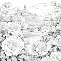 Dreamy Garden Adult Coloring Book - Relaxing Art