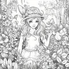 Dreamy Garden Adult Coloring Book - Relaxing Art
