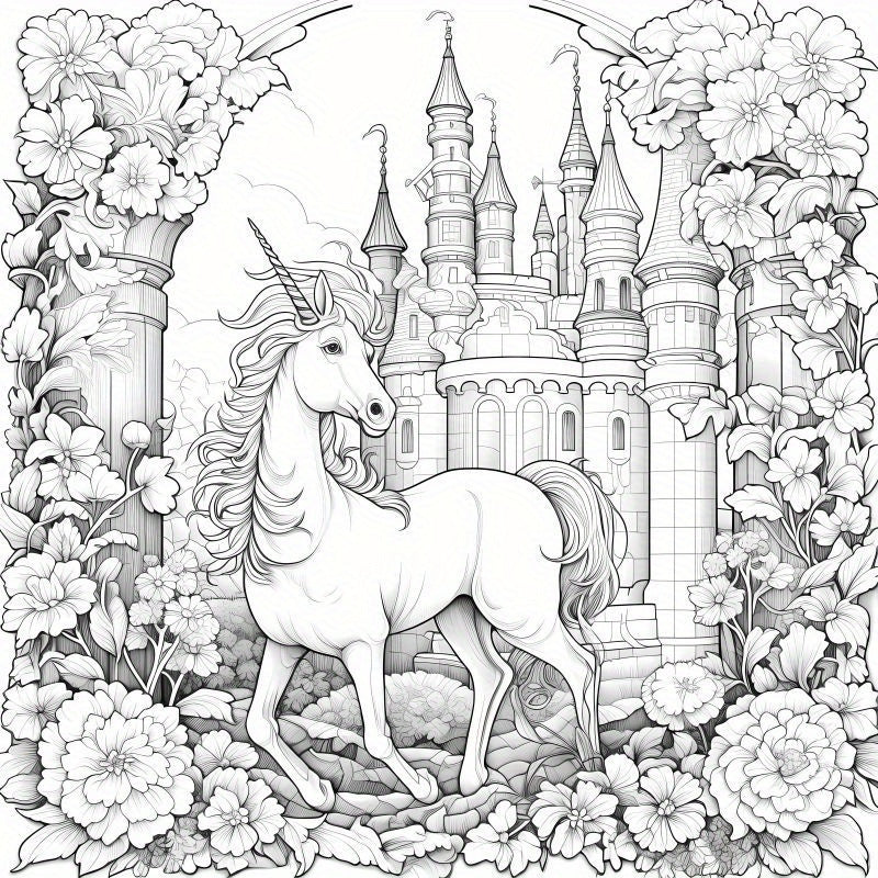 Dreamy Garden Adult Coloring Book - Relaxing Art