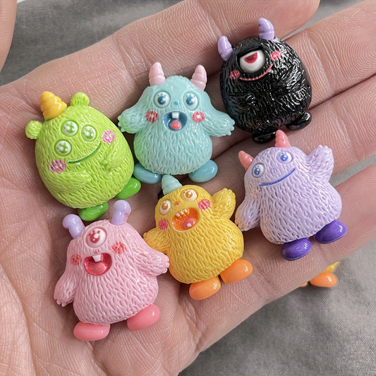 6pcs Cartoon Monster Fridge Magnets Cute Decorative ABS Refrigerator Magnets