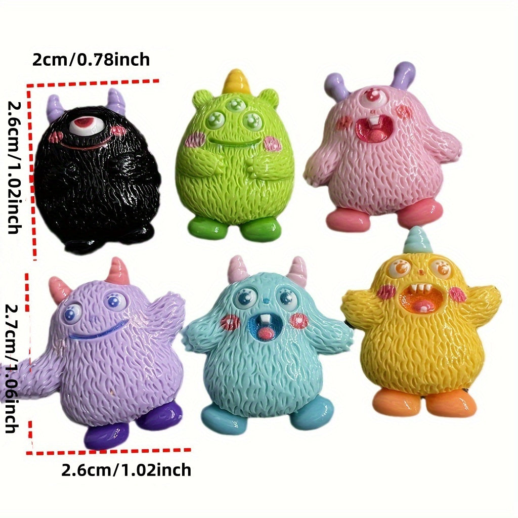 6pcs Cartoon Monster Fridge Magnets Cute Decorative ABS Refrigerator Magnets