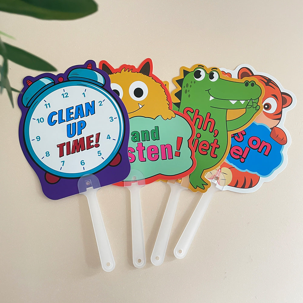 8 Pack Classroom Management Signs Double Sided Plastic Classroom Rules