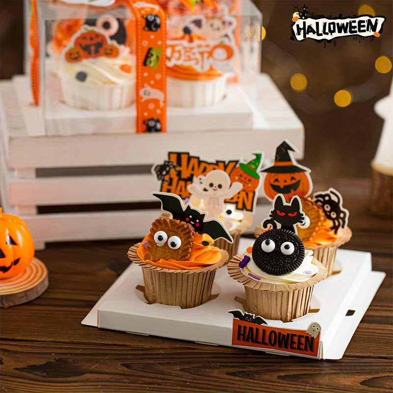 22Pcs Halloween Cupcake Toppers Set for Spooky Dessert Decorating