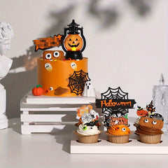 22Pcs Halloween Cupcake Toppers Set for Spooky Dessert Decorating