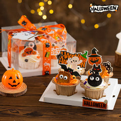 22Pcs Halloween Cupcake Toppers Set for Spooky Dessert Decorating