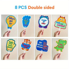 Classroom Rules Paddle Set - Teacher Action Signs - Educational Aids