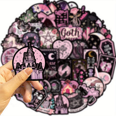 50pcs Gothic & Vinyl Sticker Pack Reusable Cartoon Decals DIY Projects Party Fav