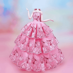 Doll Princess Ball Gown Dresses Party Evening Skirt Bridal Wedding Doll Clothes