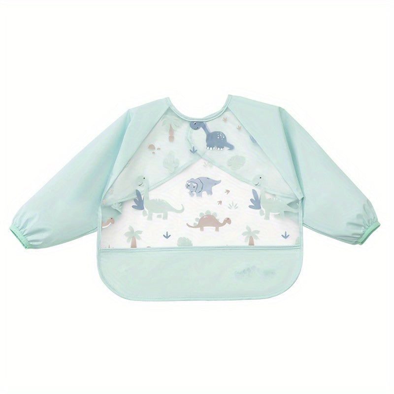 Baby Long Sleeve Cover With Meal Pocket Anti Dirt Bib 6-72 Months