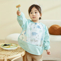Baby Long Sleeve Cover With Meal Pocket Anti Dirt Bib 6-72 Months