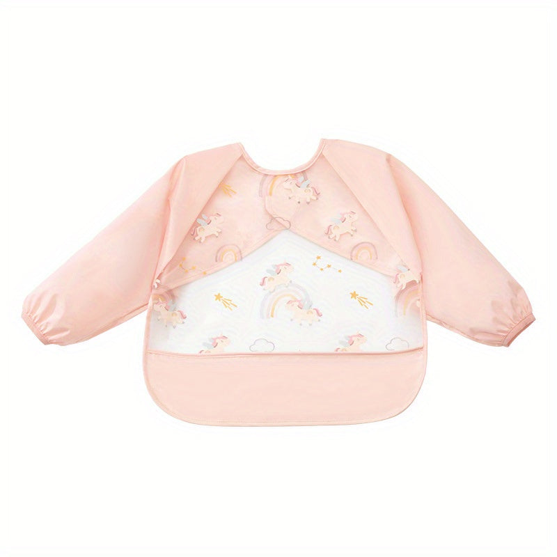 Baby Long Sleeve Cover With Meal Pocket Anti Dirt Bib 6-72 Months