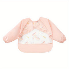 Baby Long Sleeve Cover With Meal Pocket Anti Dirt Bib 6-72 Months