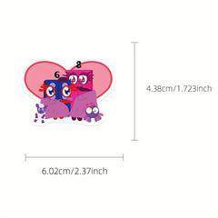 52pcs Numberblocks Cartoon Vinyl Stickers for Kids DIY Customization