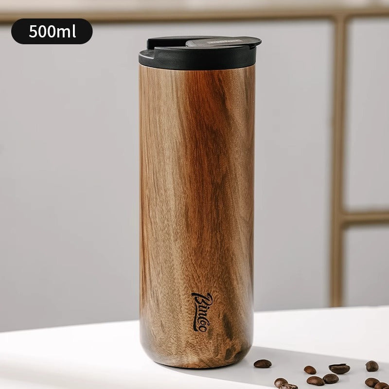 Bincoo Vintage Wood Grain Insulated Coffee Cup