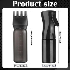 2PCS Continuous Spray Bottle and Root Comb Applicator for Hair Styling