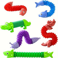 Mini Pop Tubes Sensory Toys Keychain - Animal Design