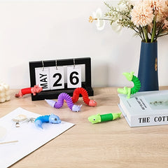 Mini Pop Tubes Sensory Toys Keychain - Animal Design