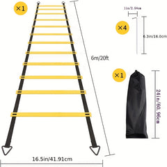 20ft Agility Ladder - Speed Training Equipment - Improve Footwork & Coordination