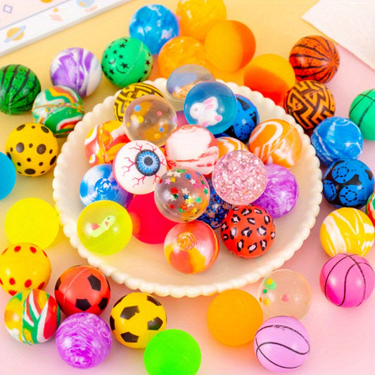 20pcs Mini Bouncy Ball Toys - Party Favors Assorted Colors