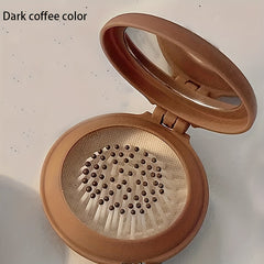 Portable Travel Hair Brush with Mirror Compact Folding Plastic Material