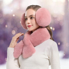 Winter Fashion Plush Scarf & Earmuffs Set for Men