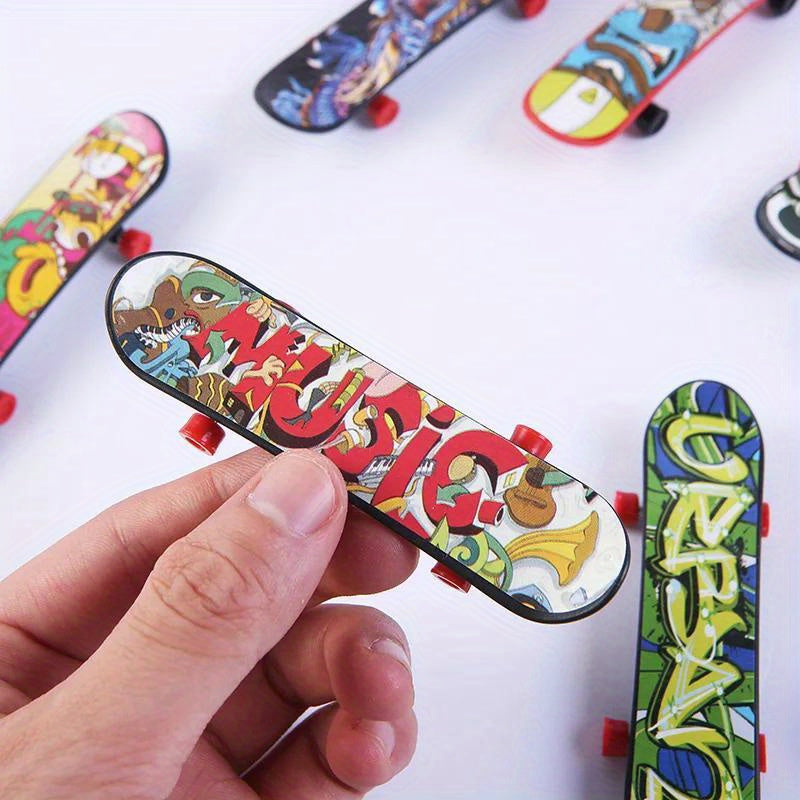 6 Pcs Mini Finger Skateboards Fun Toys for Kids Parties Halloween Christmas