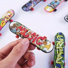6 Pcs Mini Finger Skateboards Fun Toys for Kids Parties Halloween Christmas