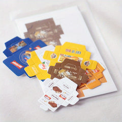 6pcs Mini Snack Packaging Boxes Statue Figurines