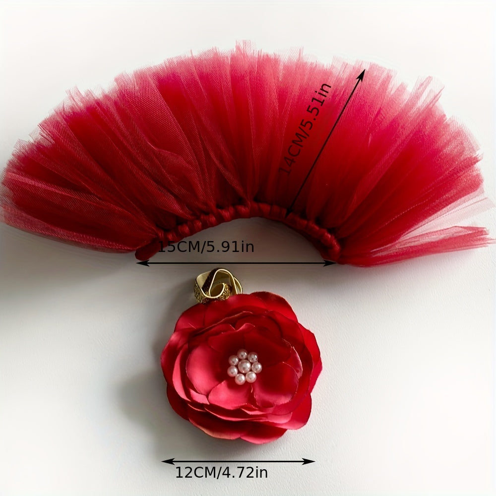 Newborn Wine Red Skirt Photo Costume Rabbit Puffy Skirt
