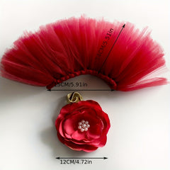 Newborn Wine Red Skirt Photo Costume Rabbit Puffy Skirt