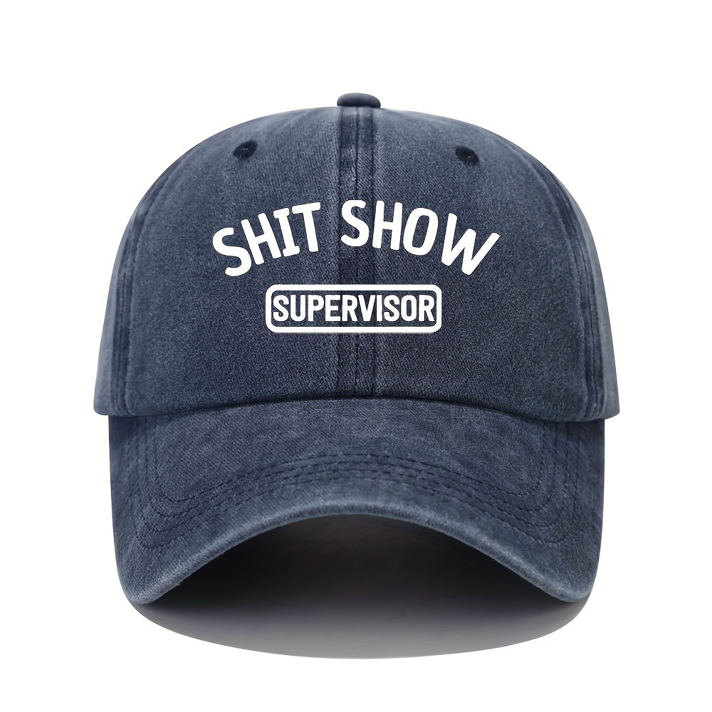 Hip Hop Unisex Baseball Cap Letter Printed Distressed Dad Hat