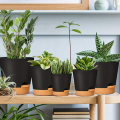 GARDIFE 5pcs Self Watering Planters Plastic Flower Pots - Various Sizes