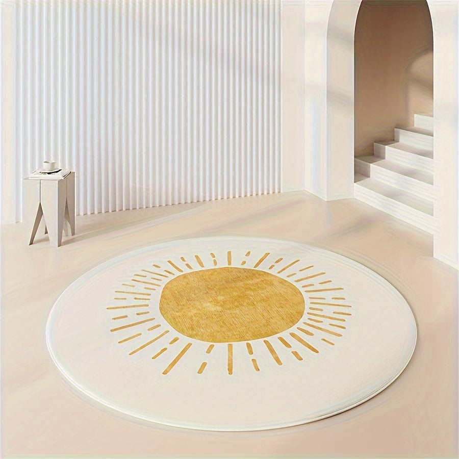 Round Pattern Area Rug Living Room Bedroom Decor Carpet Soft Non-slip Floor Mat