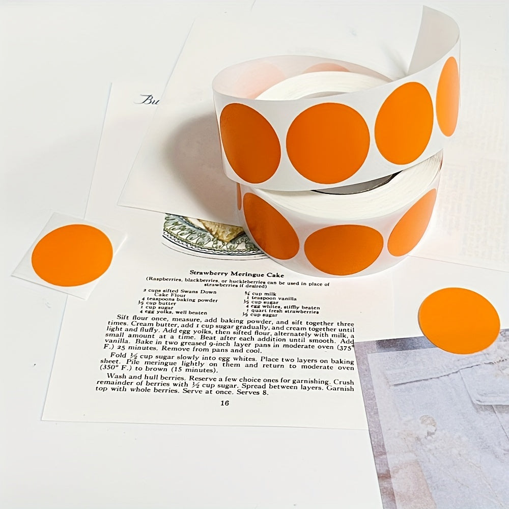 1 Inch 25mm Dot Coated Paper Label Roll 500pcs