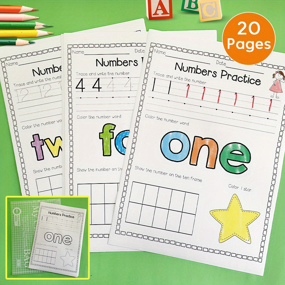 LACHILLY Kids' Number Learning Workbook Preschool Math Activity Book