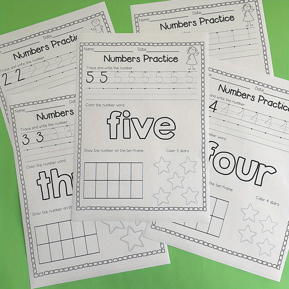 LACHILLY Kids' Number Learning Workbook Preschool Math Activity Book