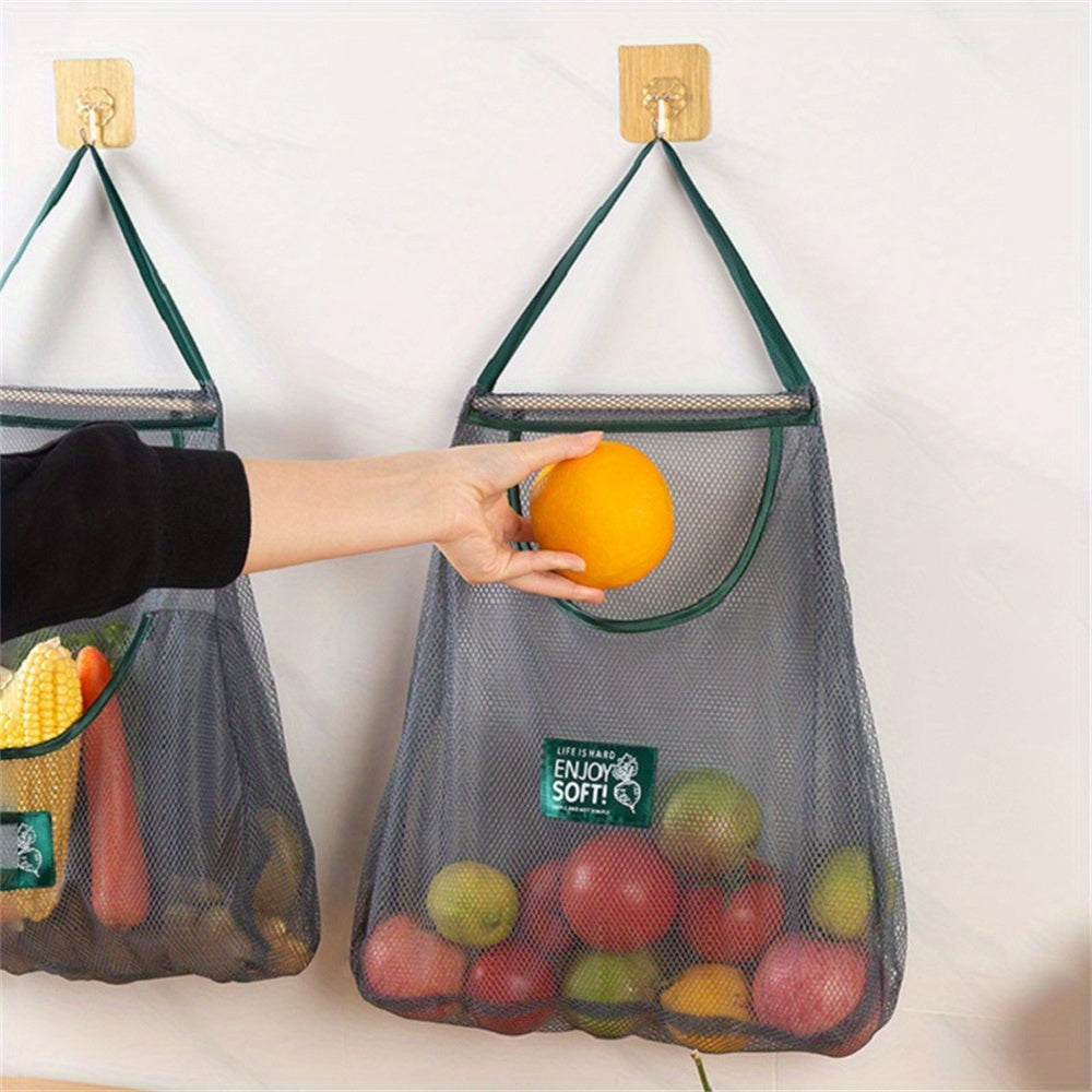 Kitchen Organizer Storage Mesh Bags Hanging Reusable