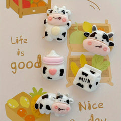 5pcs Cow Themed Magnets for Home and Office Decor