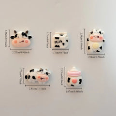 5pcs Cow Themed Magnets for Home and Office Decor