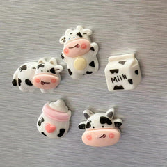 5pcs Cow Themed Magnets for Home and Office Decor