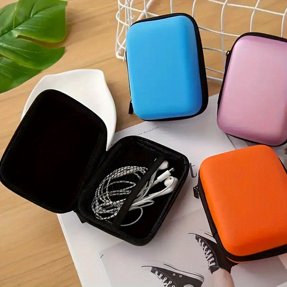 PU Material Charging Cable & Earbud Organizer Pouch