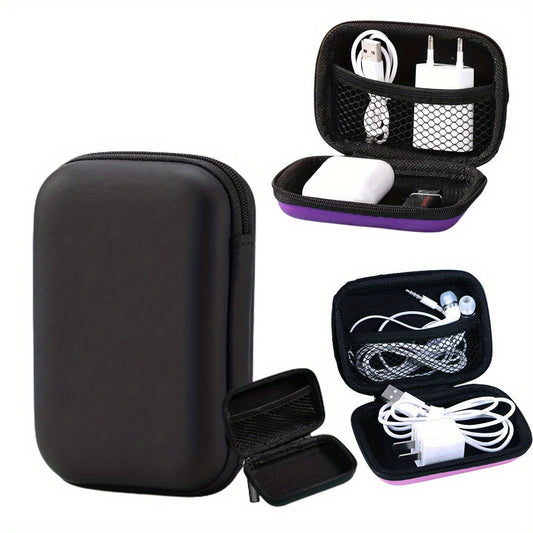 PU Material Charging Cable & Earbud Organizer Pouch