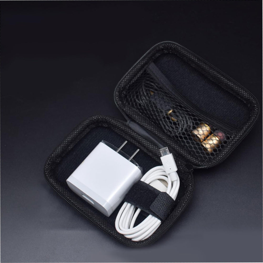 PU Material Charging Cable & Earbud Organizer Pouch