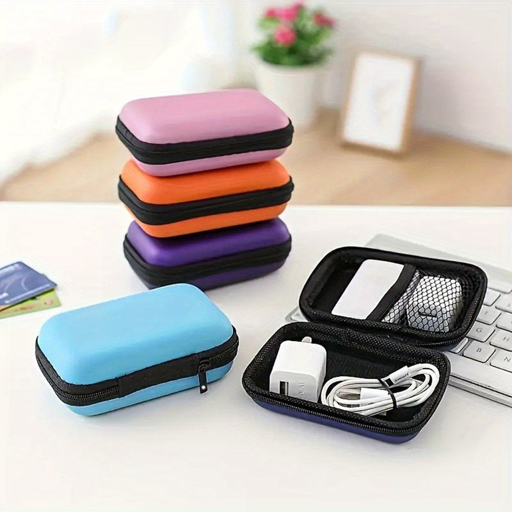 PU Material Charging Cable & Earbud Organizer Pouch