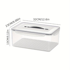 Kitchen Food Storage Container with Handheld and Enlarged Capacity